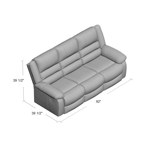 Red Barrel Studio® Jianyu 82'' Vegan Leather Reclining Sofa & Reviews Wayfair